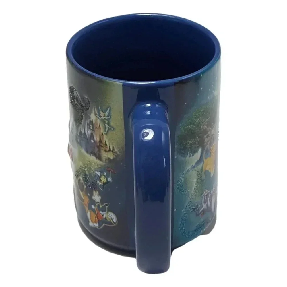 Walt Disney World Theme  Park Mug Where Magic Mug Blue 3D with Glitter - Picture 5 of 8
